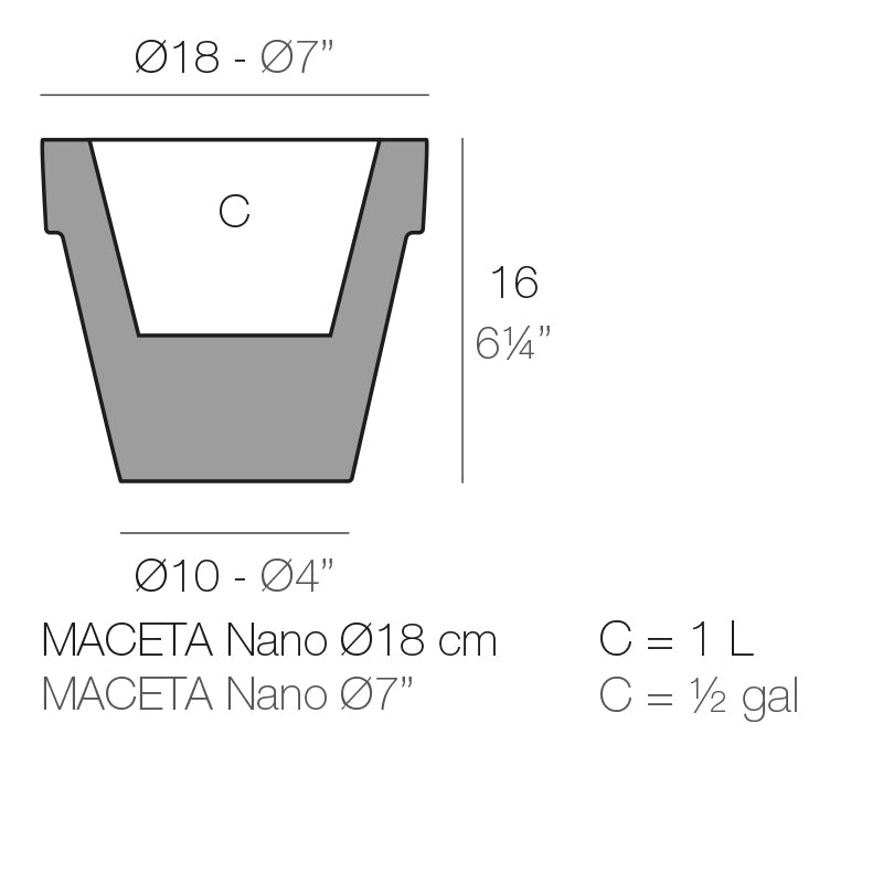 Planter Ø18X16