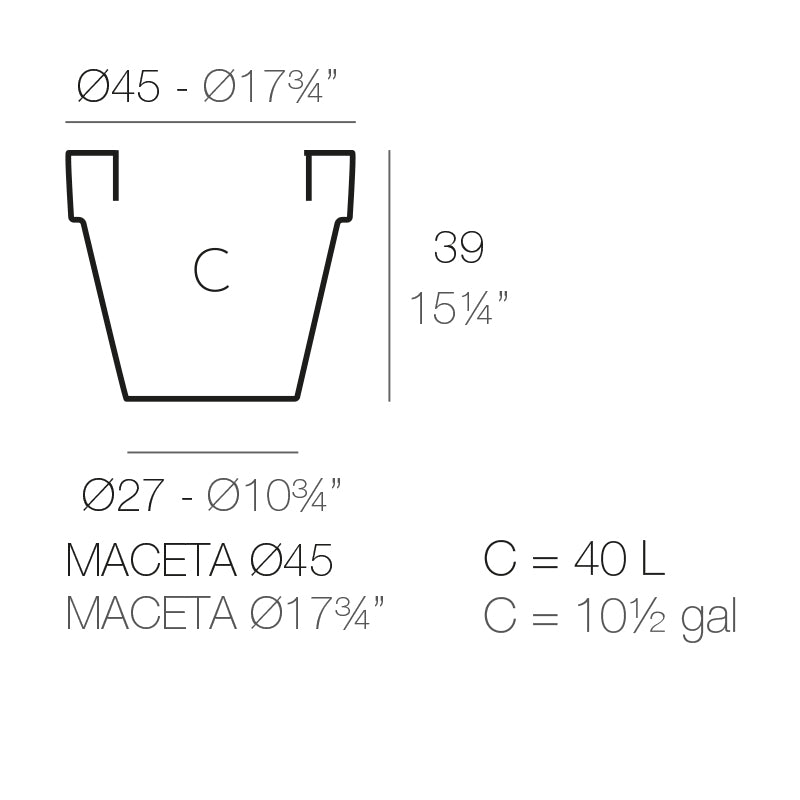 Planter Ø45X39