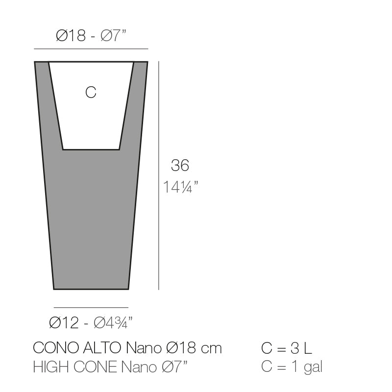 High Cone Ø18X36