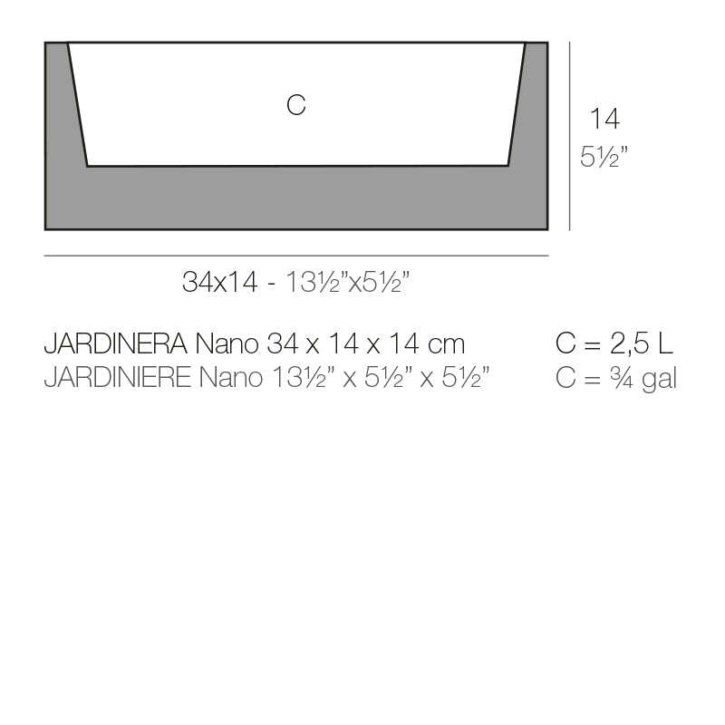 Jardiniere 14X34X14