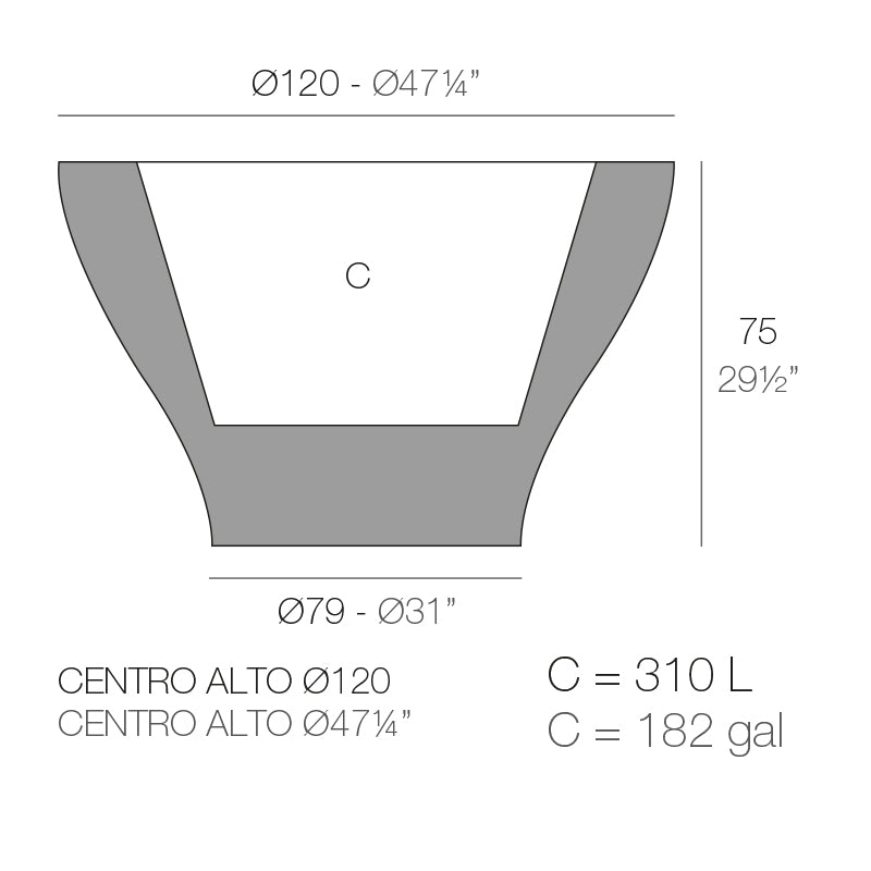 High Centre  Ø120X75