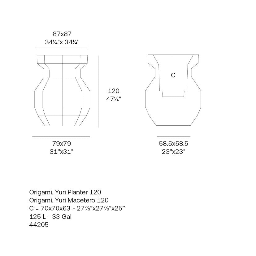 Origami Yuri 79X79X120
