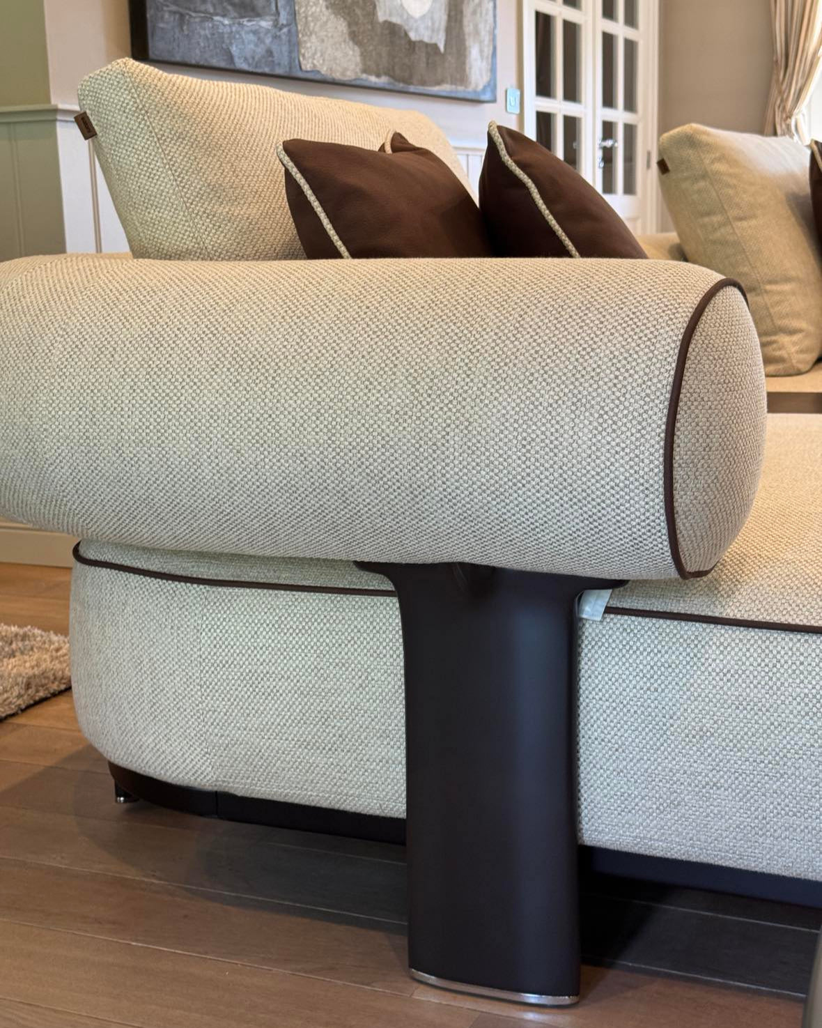 Sofa Kyoto - Light Gray/Beige 362x111cm