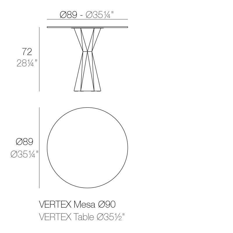 Vertex Table Ø90 Hpl