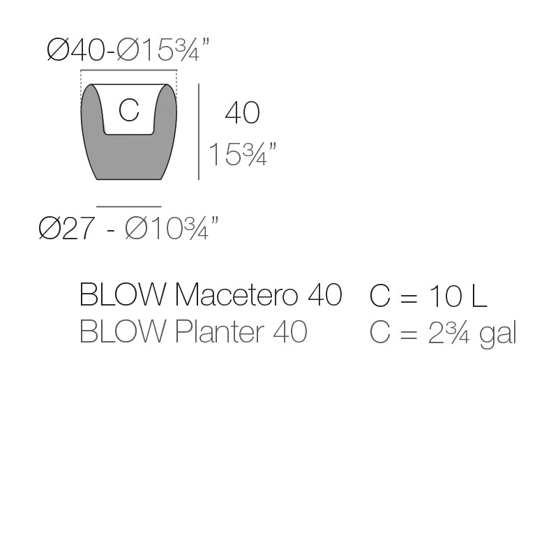 Blow Planter 40X40X40