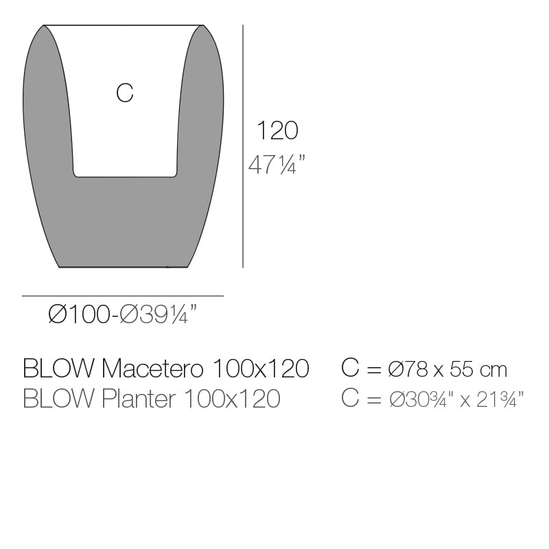 Blow Planter 100X100X120