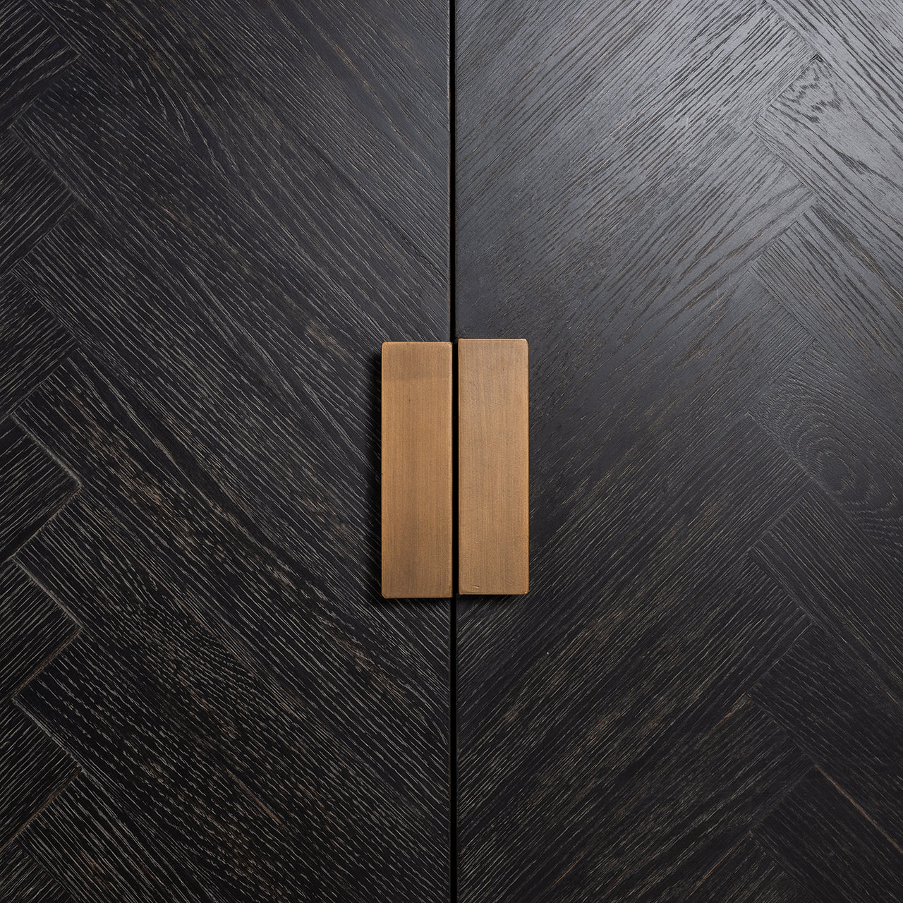 Sideboard Blackbone brass 4-doors (Black rustic)