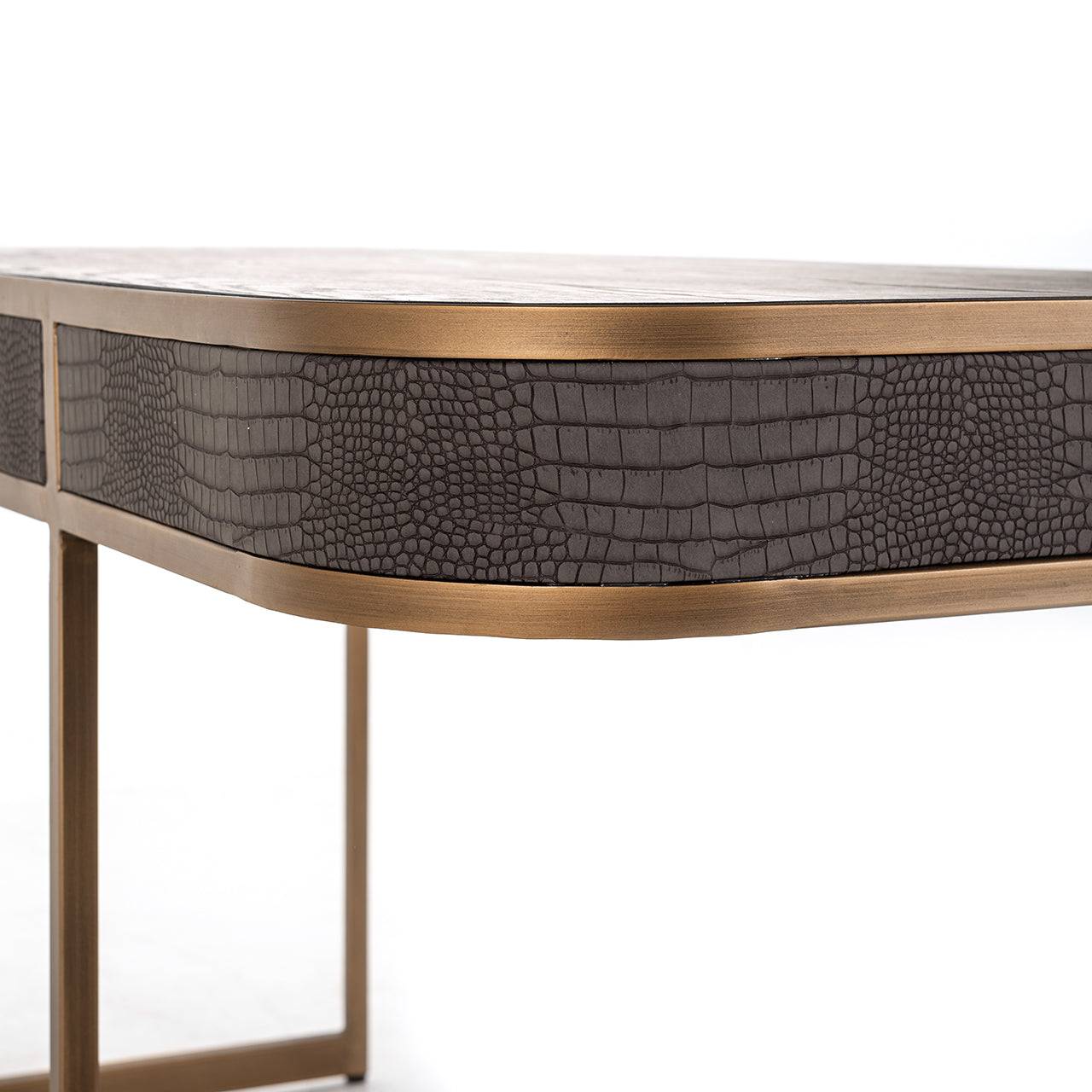 Desk Classio 2-drawers (Brushed Gold)