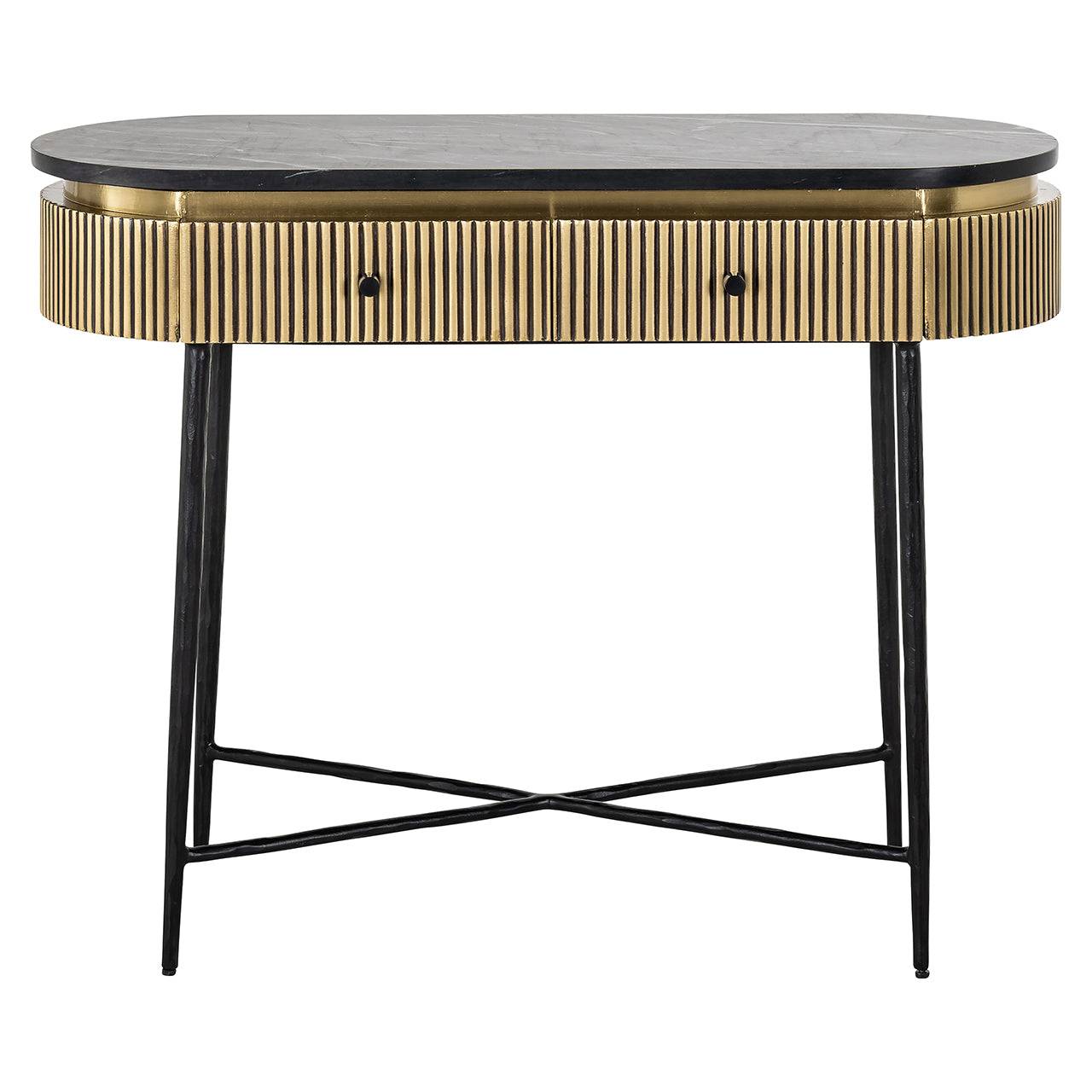Console Ironville 2-drawers (Gold)