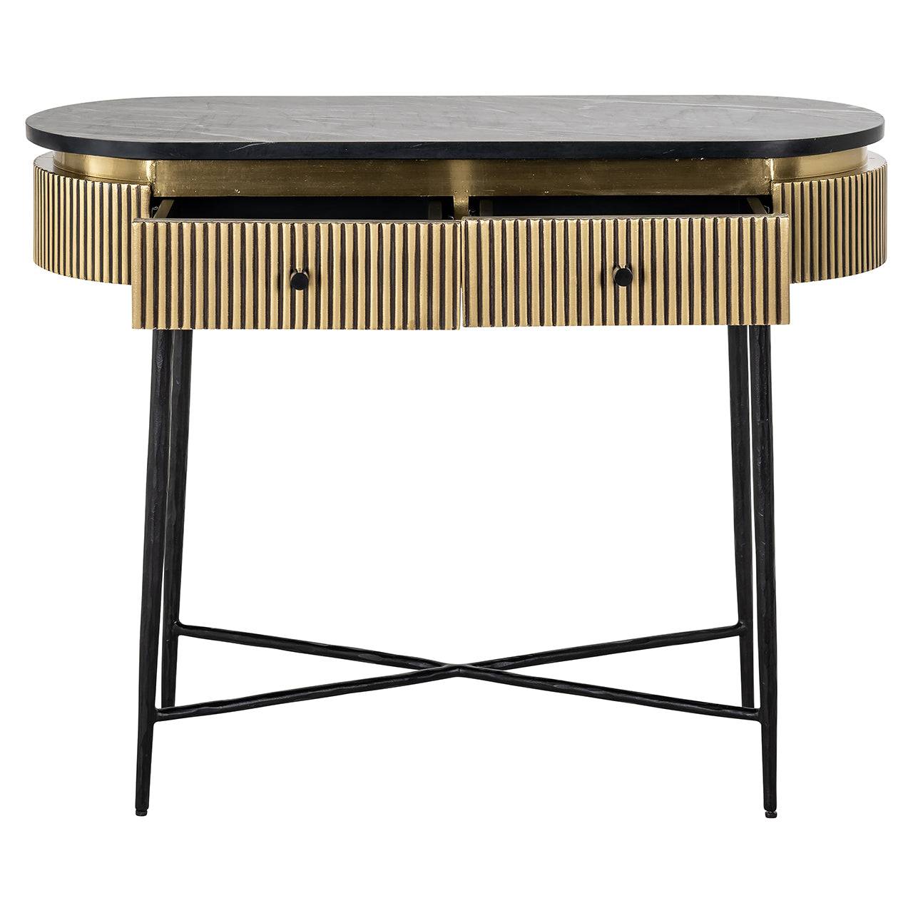 Console Ironville 2-drawers (Gold)