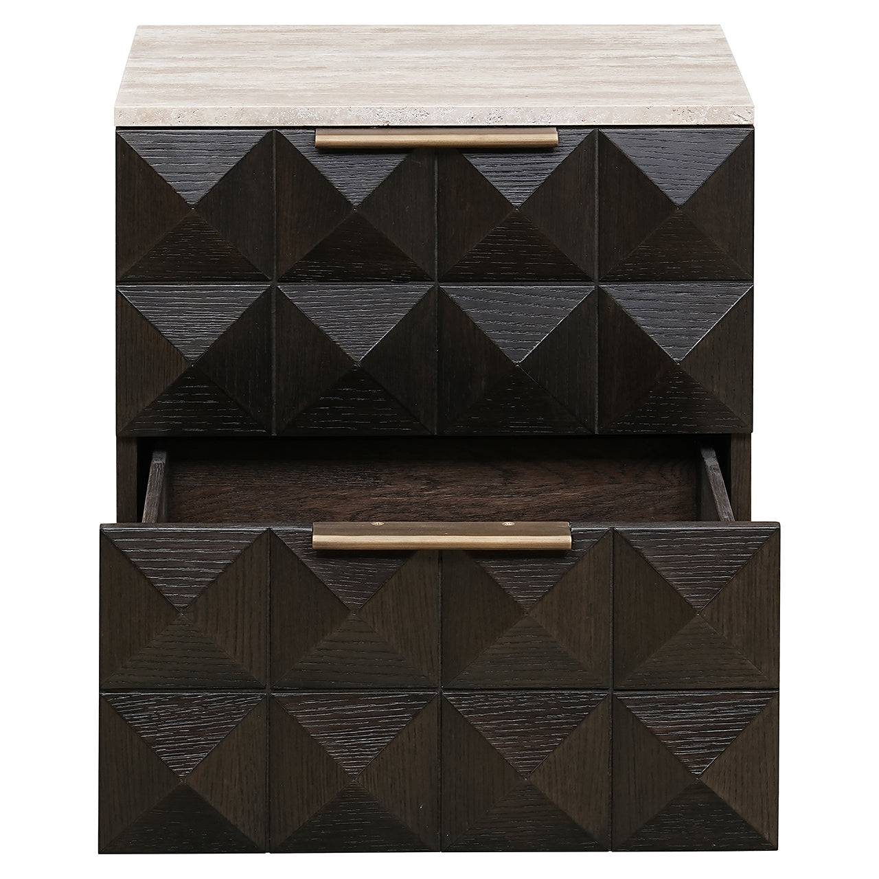 Nightstand Claremont 2-drawers (Brown)