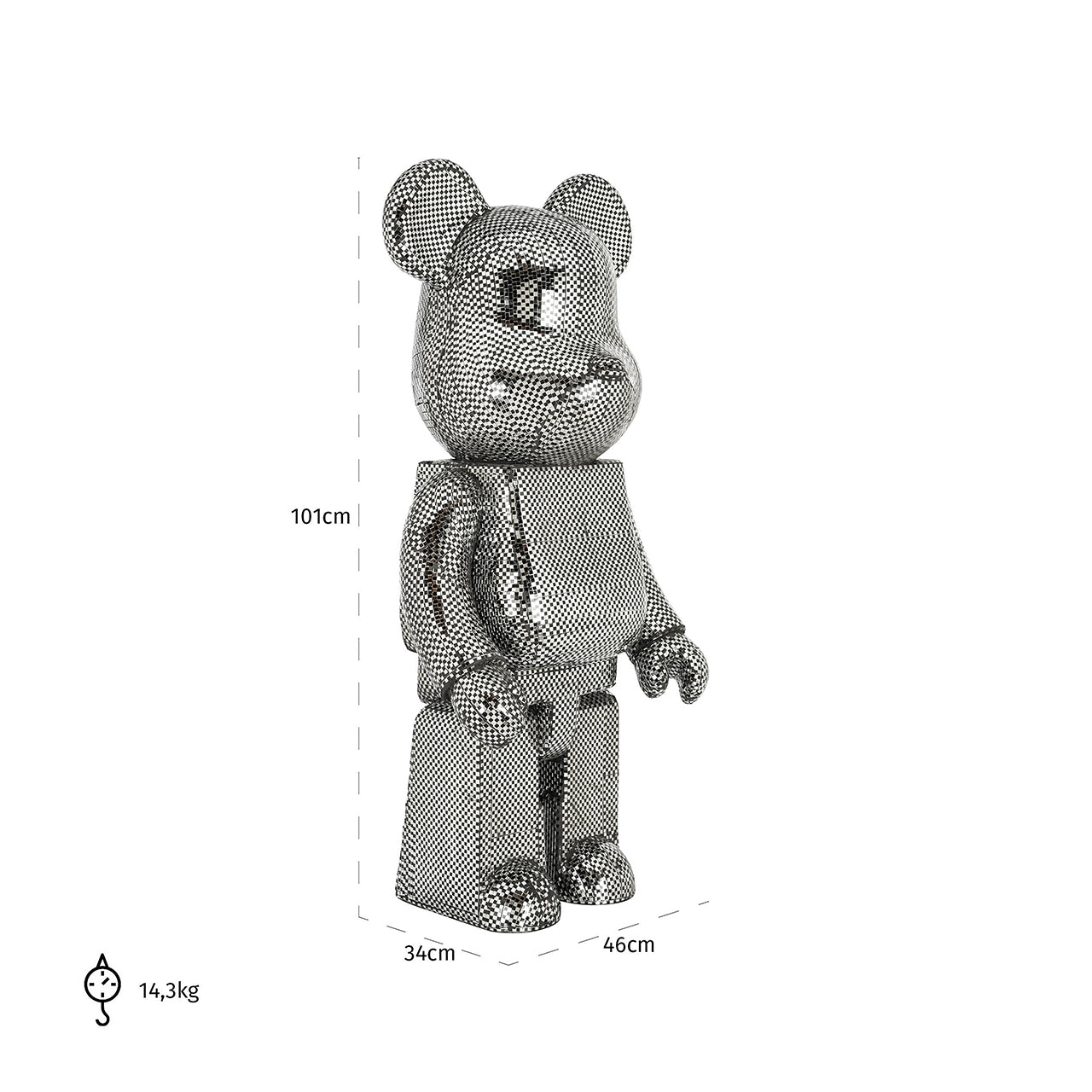 Decorative object Bear big (Black)