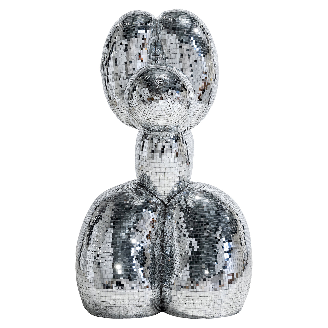 Decorative object Dog mirror big (Silver)