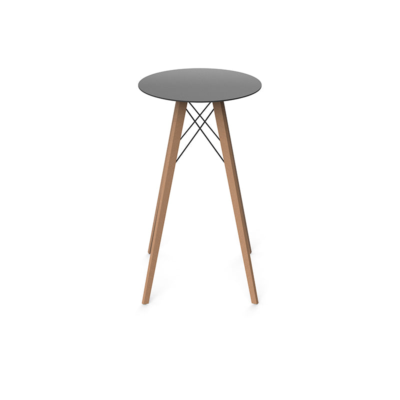 Faz - Wood High Table Ø60X105 Cm