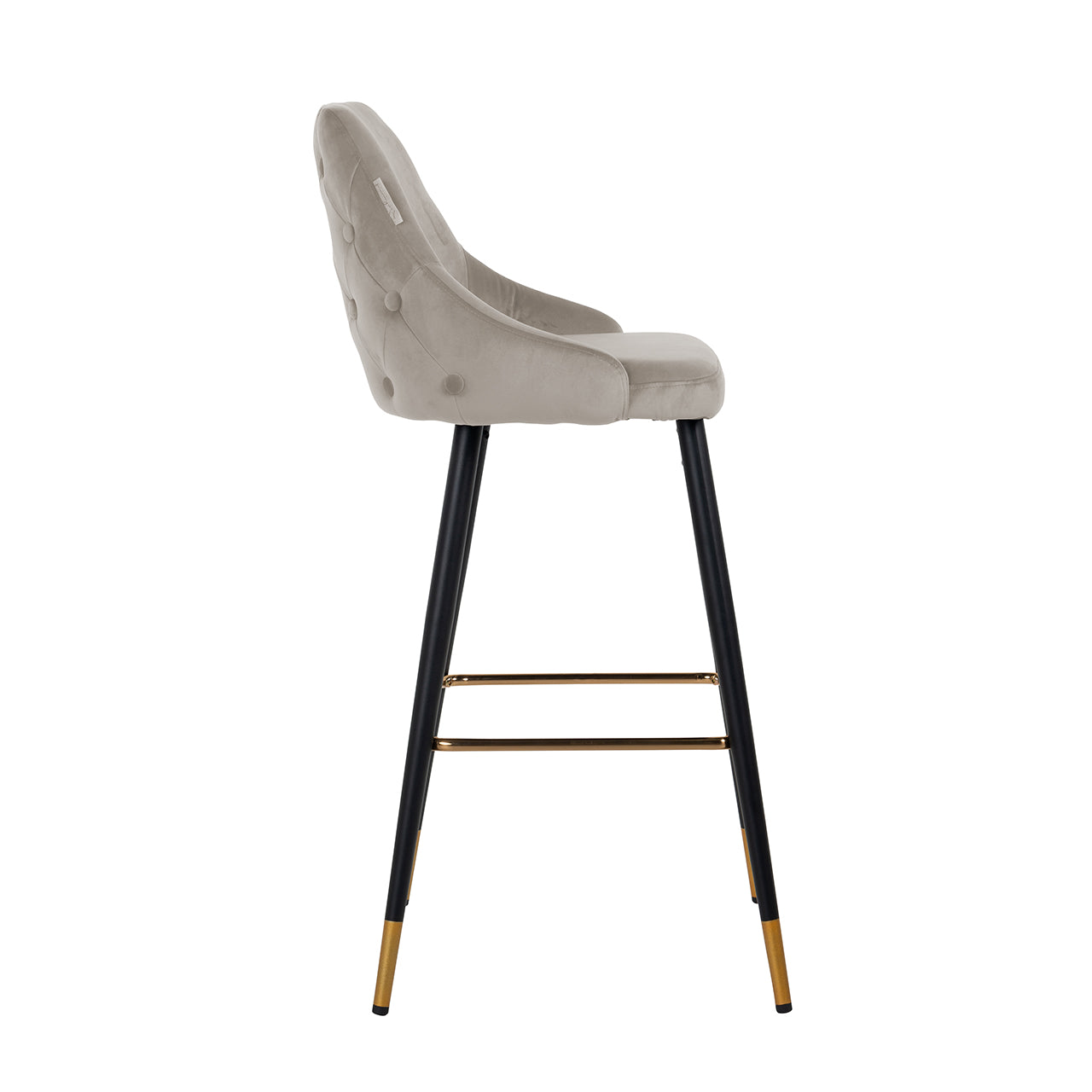 Bar stool Imani khaki velvet (Quartz Khaki 903)