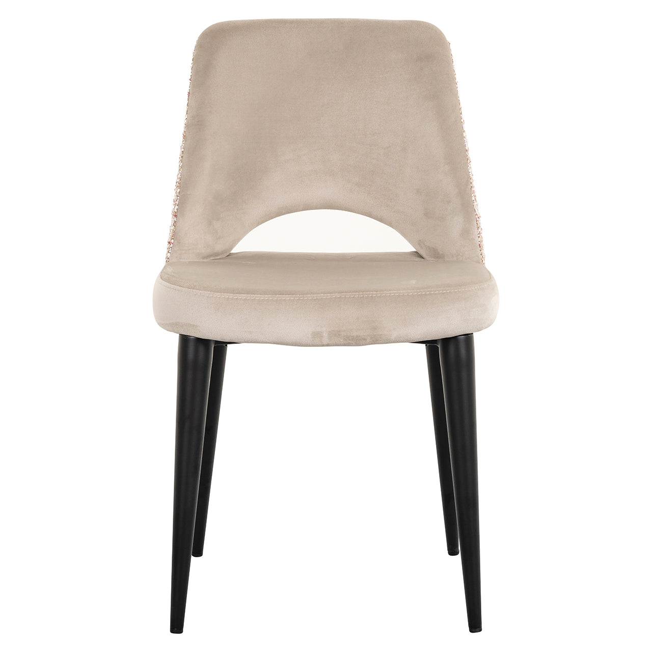 Chair Tabitha - khaki velvet / trendy rose (Be trendy 1673 rose)