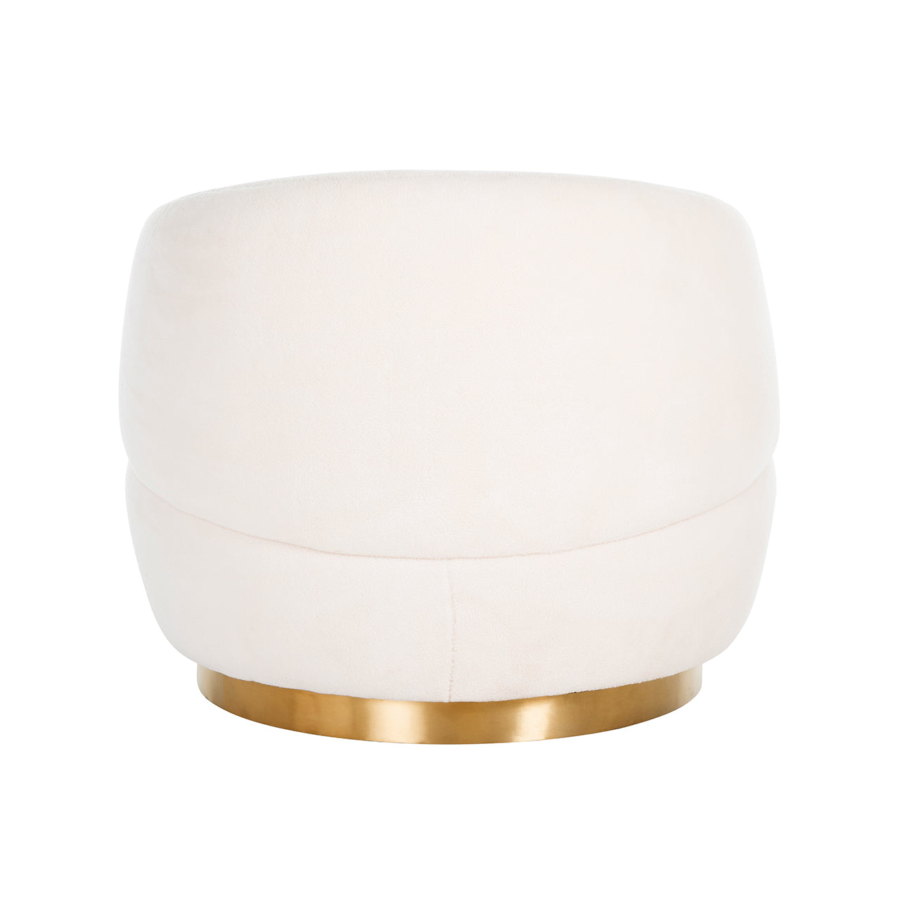 Swivel lounge chair Teddy white furry (Himalaya 900 white furry)