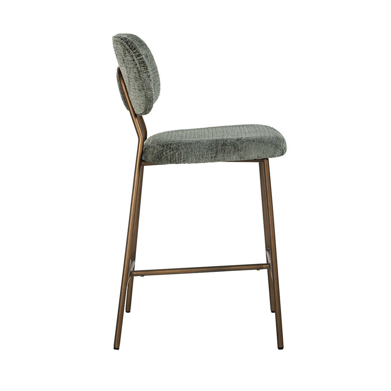 Counter stool Xenia thyme fusion / brass legs (Fusion thyme 206)