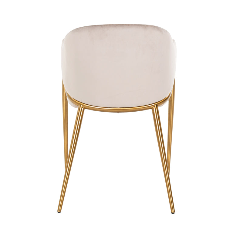Chair Gwen - khaki velvet fire retardant (FR-Quartz 903 Khaki)