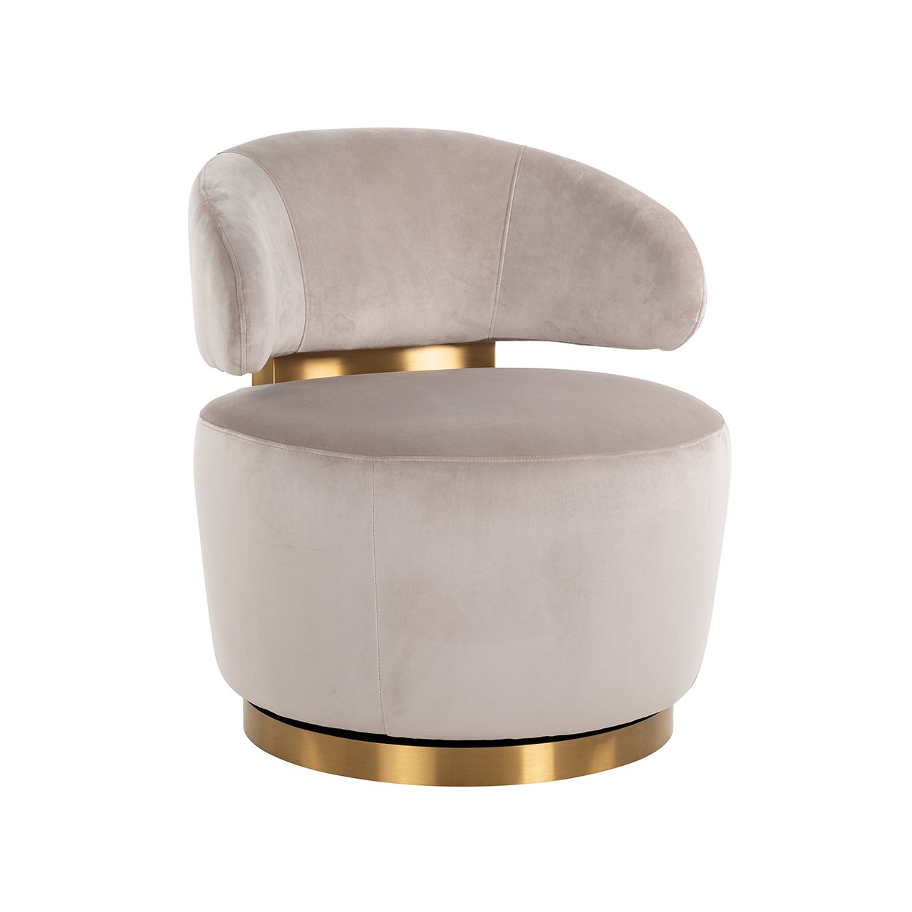 Swivel chair Maxime - khaki velvet (Quartz Khaki 903)