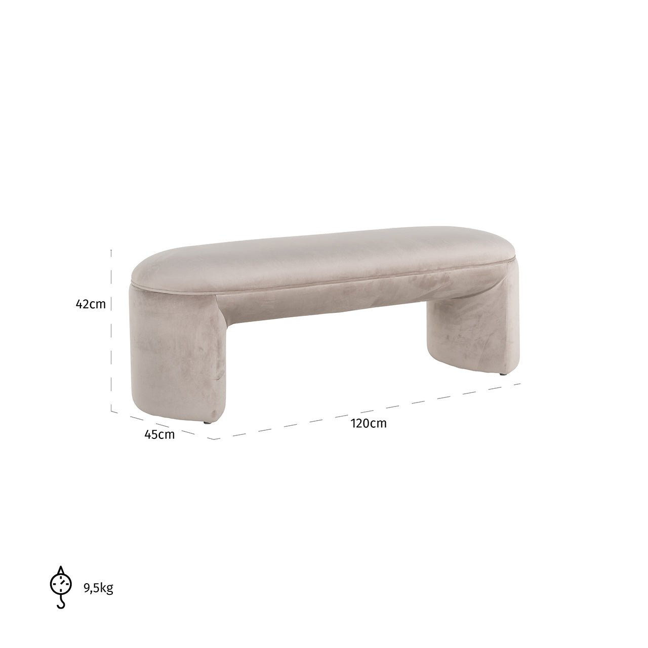 Bench Fargo khaki velvet (Quartz Khaki 903)