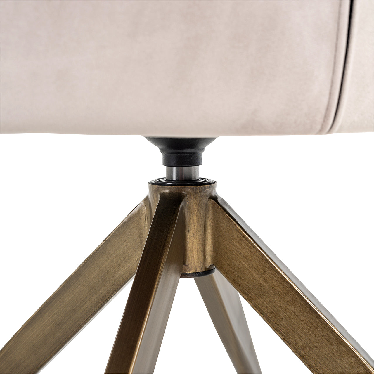 Swivel chair Aline - khaki velvet fire retardant (FR-Quartz 903 Khaki)
