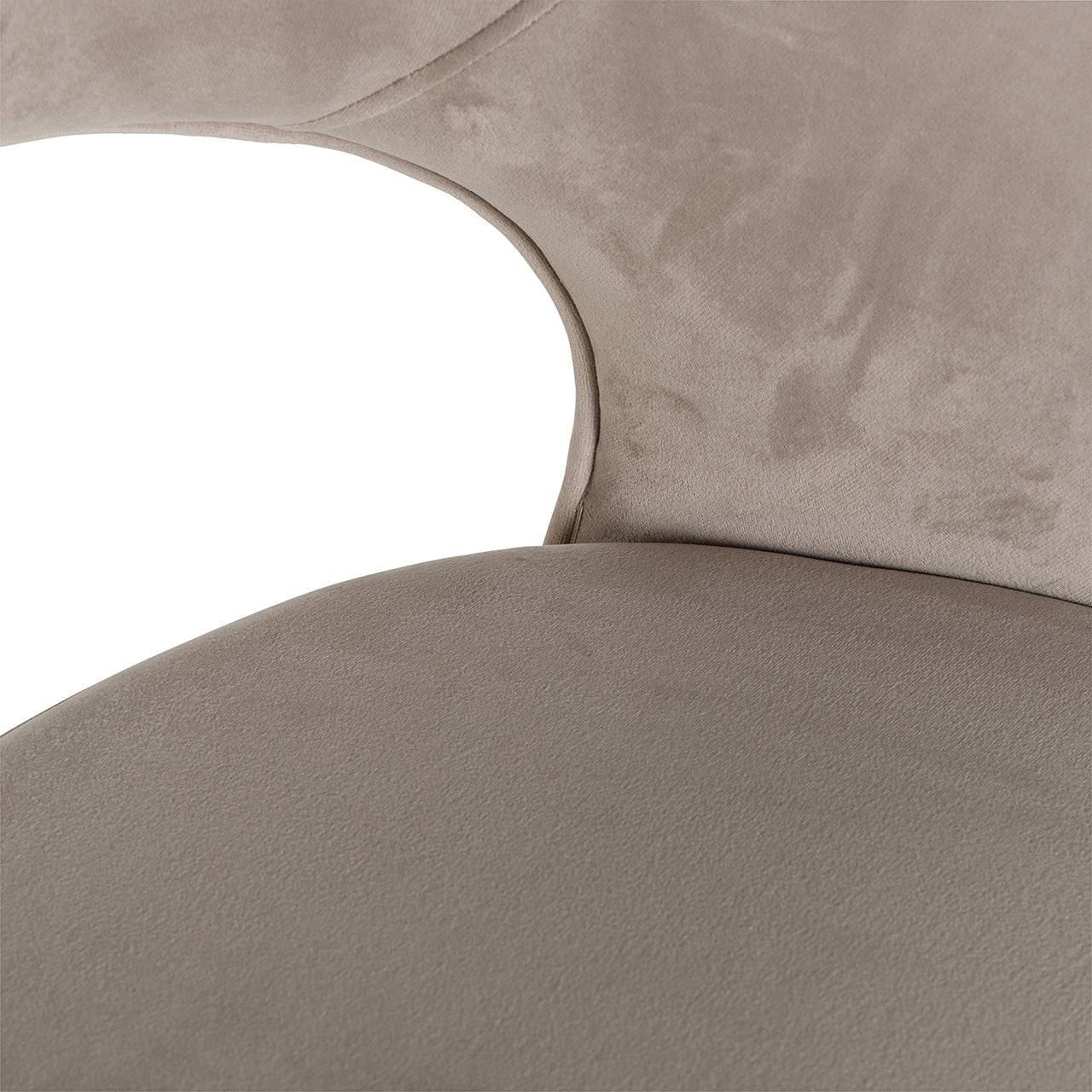 Counter stool Savoy khaki velvet (Quartz Khaki 903)