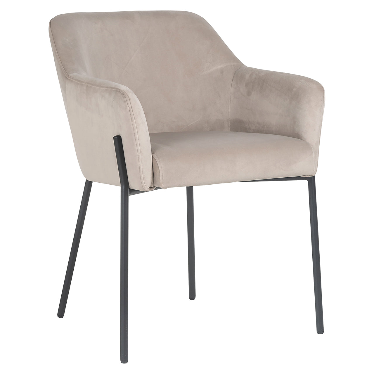 Chair Fay - khaki velvet fire retardant (FR-Quartz 903 Khaki)