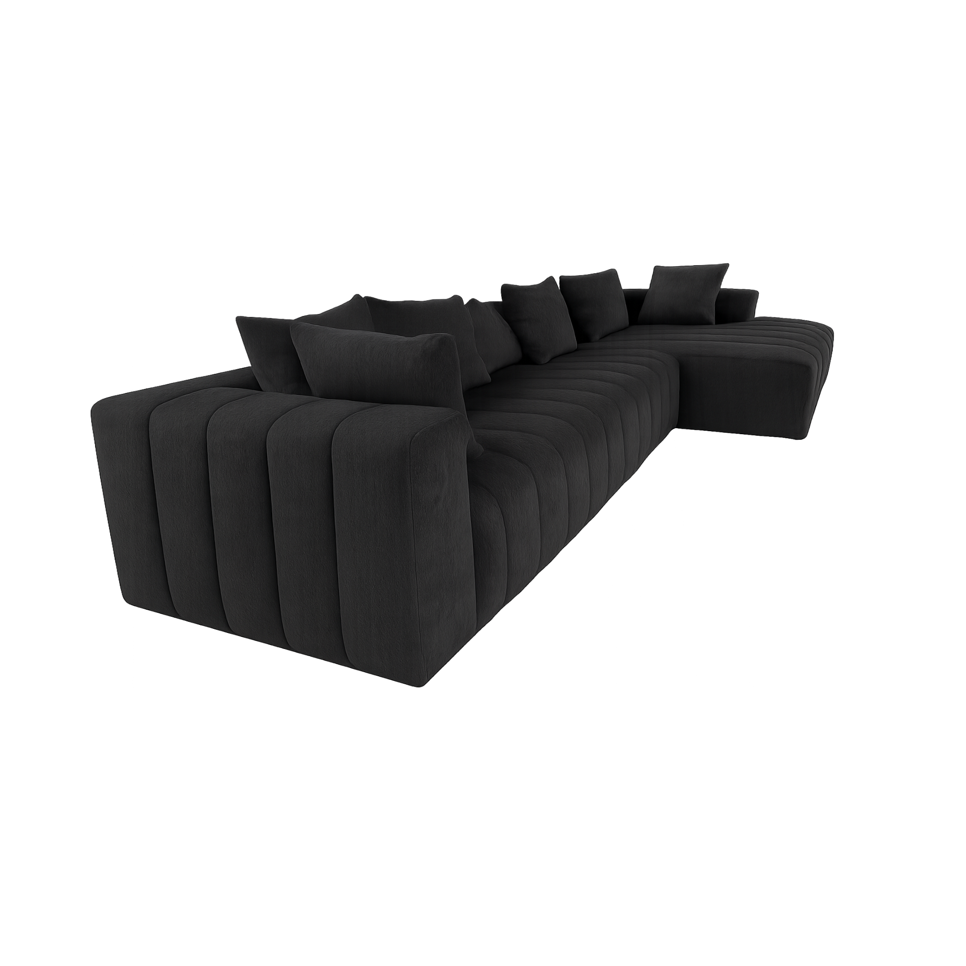 Sofa Marano - Oxford Black - 334 × 172 cm - Lounge Right