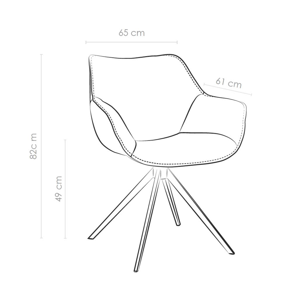 Chair Padua - Black Leather