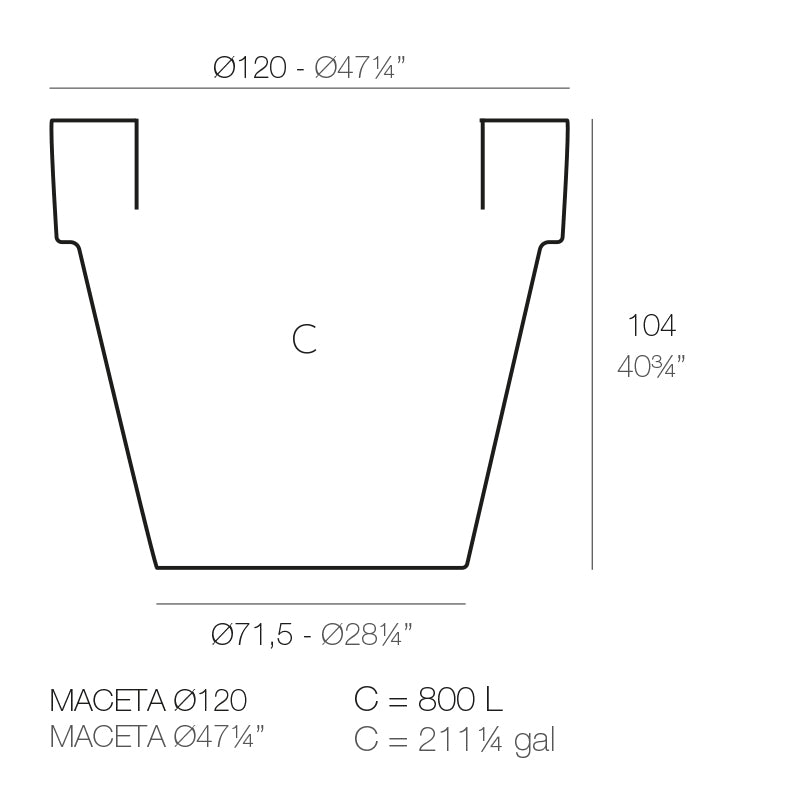 Planter Ø120X104