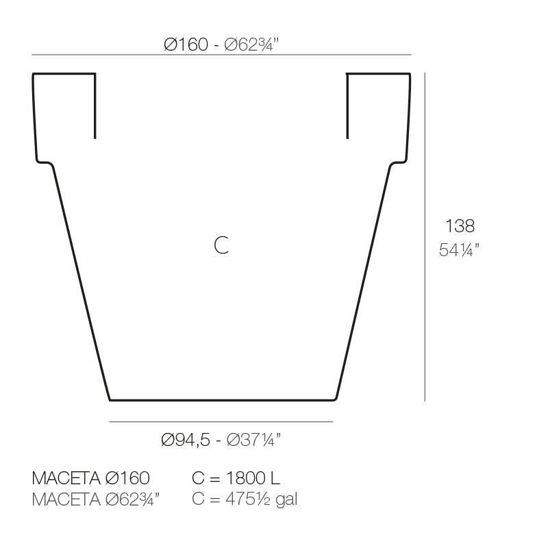 Planter Ø160X138