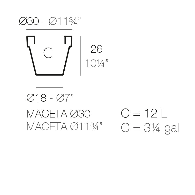 Planter Ø30X26
