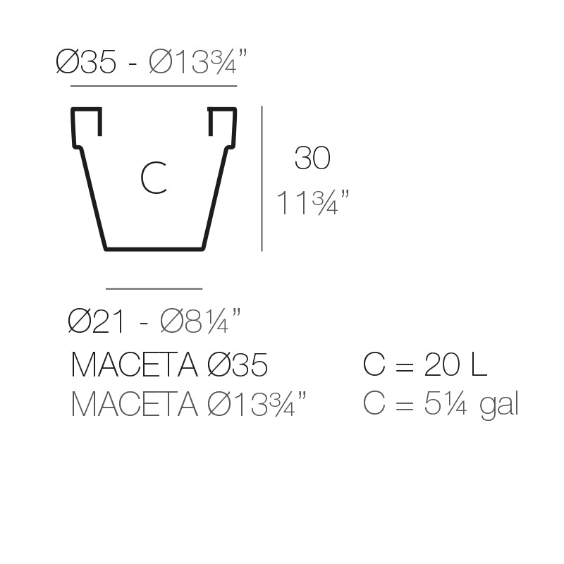 Planter Ø35X30