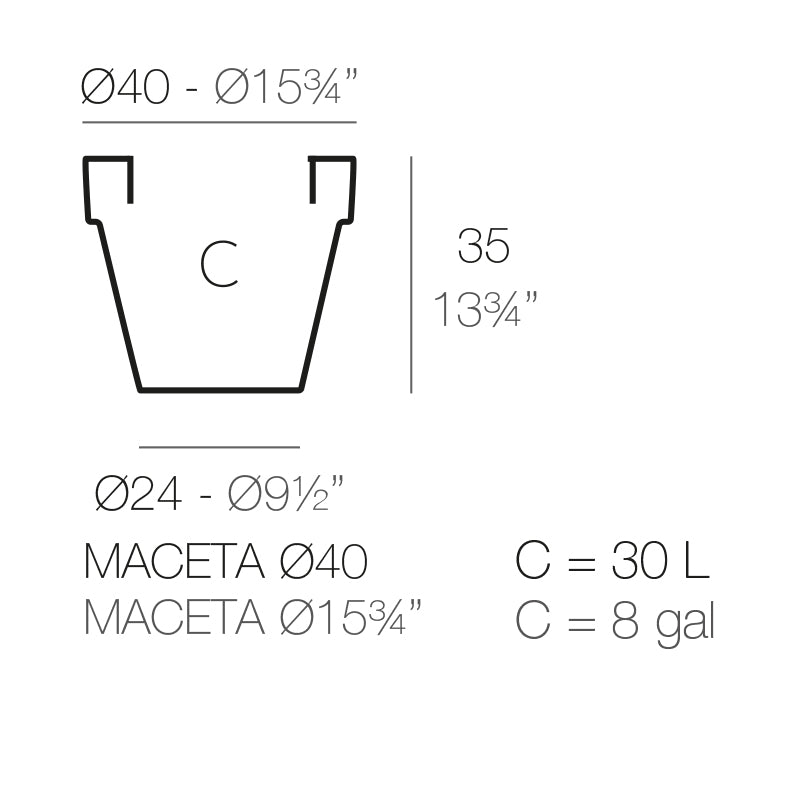 Planter Ø40X35