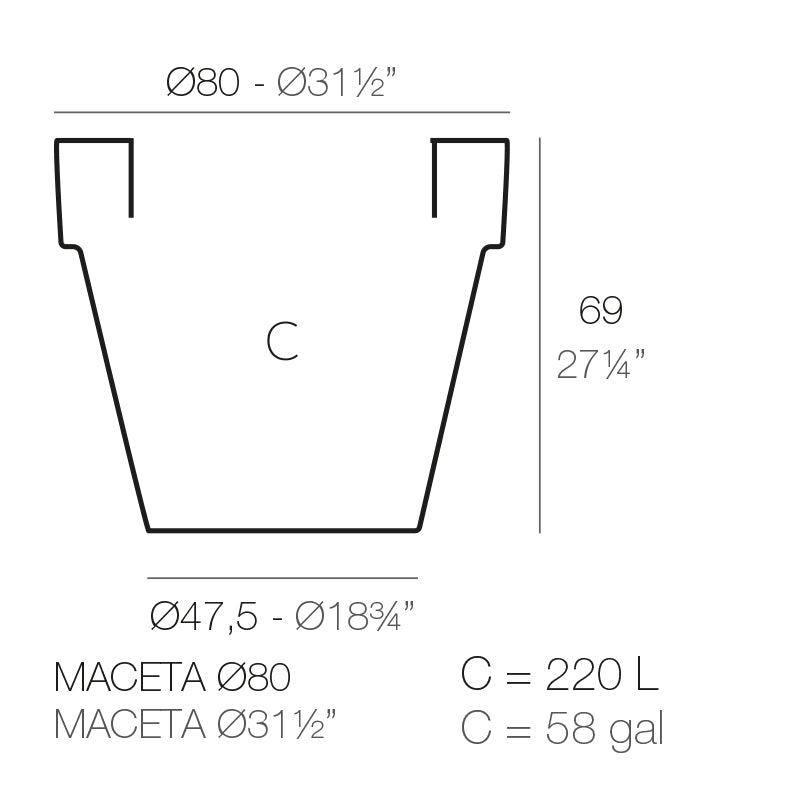Planter Ø80X69
