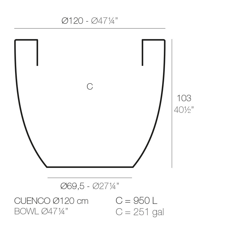 Bowl Pot Ø120X104