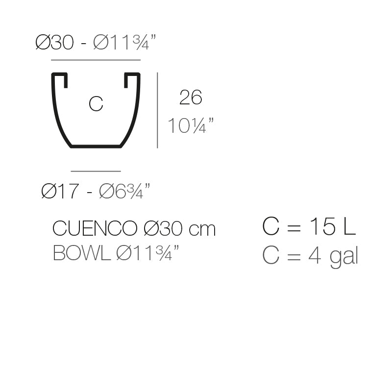 Bowl Pot Ø30X26