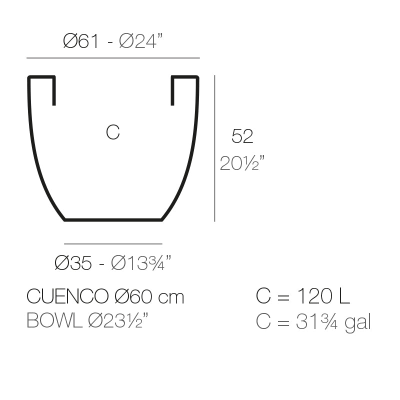 Bowl Pot Ø60X52