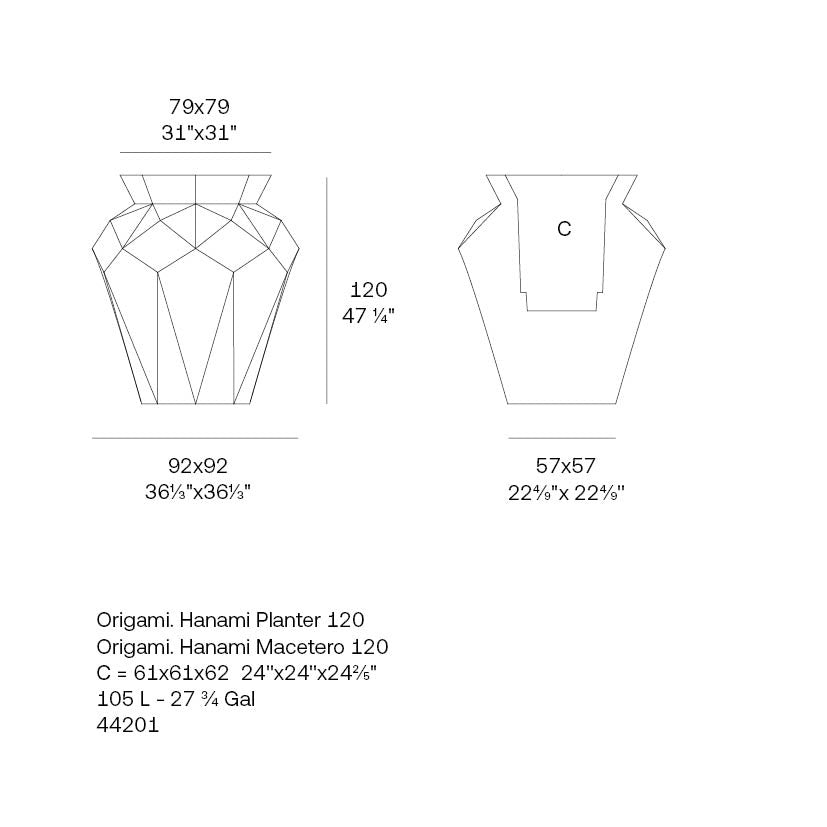 Origami Hanami 92X92X120