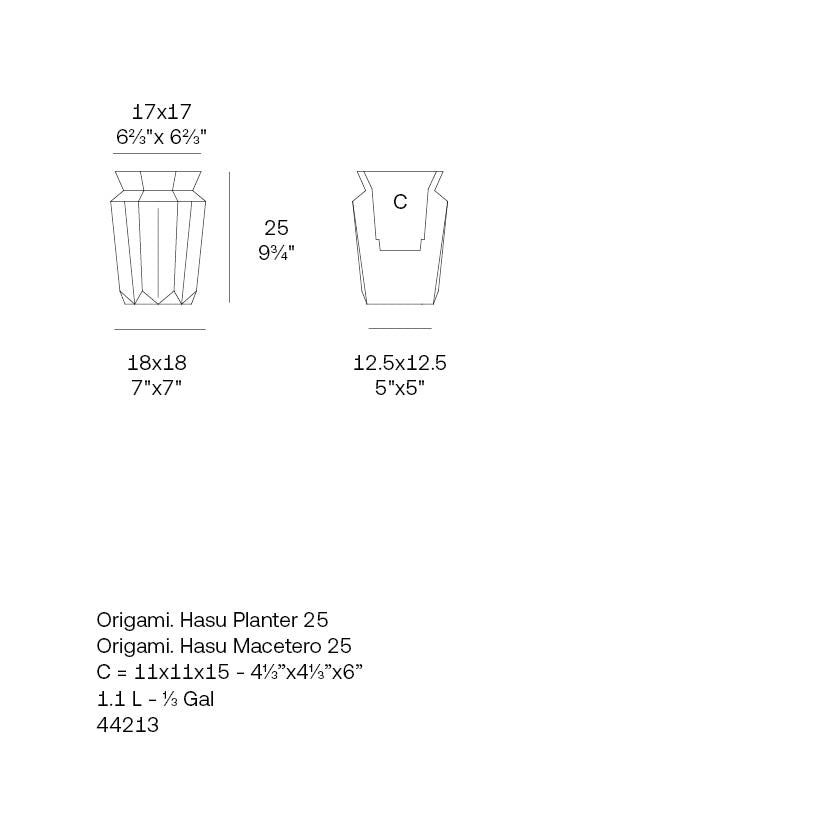 Origami Hasu 17,8X17,8X25