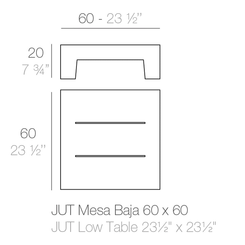 Jut Sun Chaise Table 60X60X20