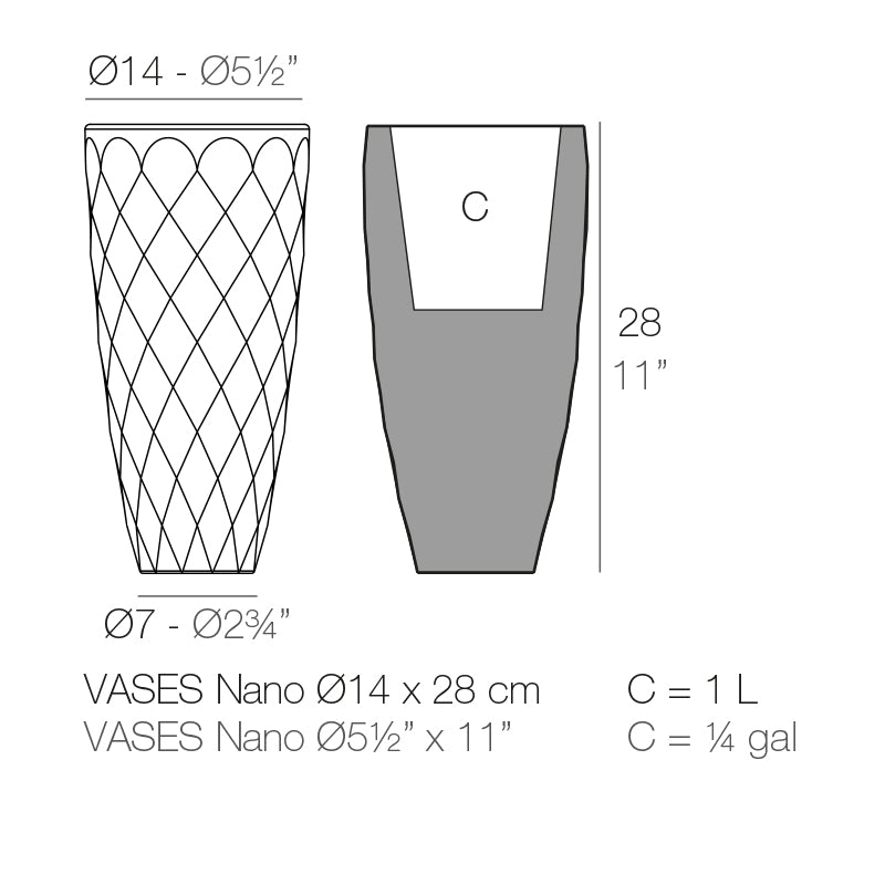 Vases Nano Planter Ø14X28
