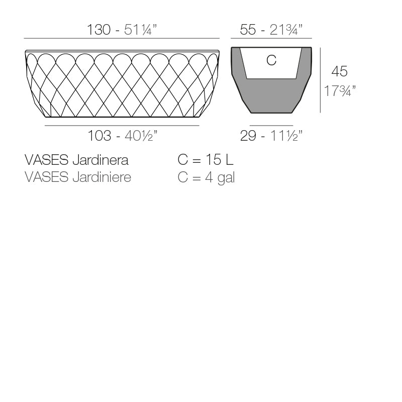 Vases Planter 130X55X45