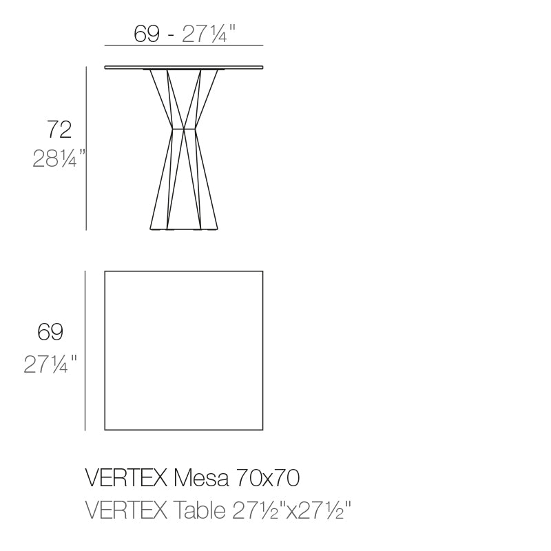 Vertex Table 70X70 Hpl