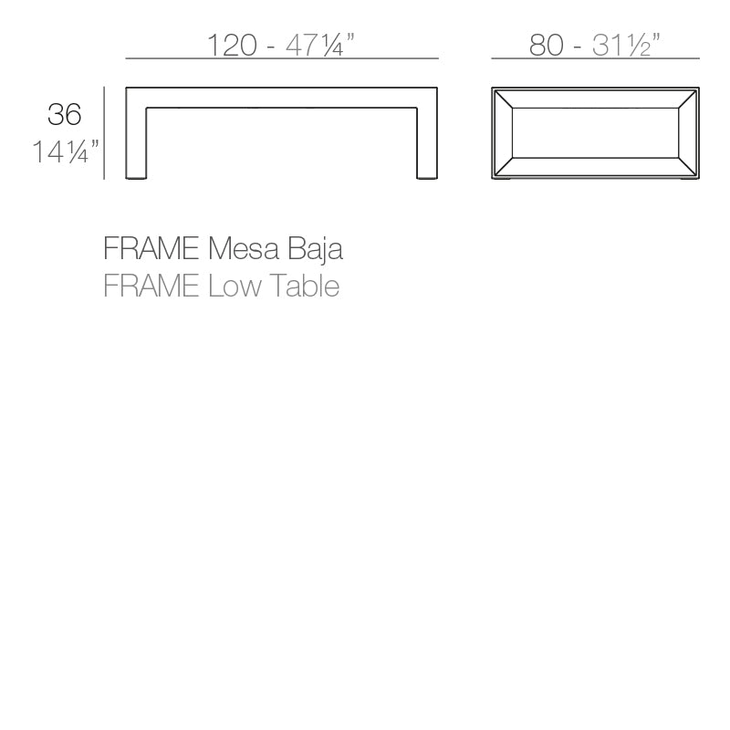 Frame Coffee Table 120X80X35