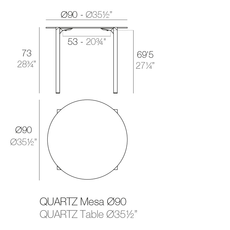 Quartz Dining Table Ø90