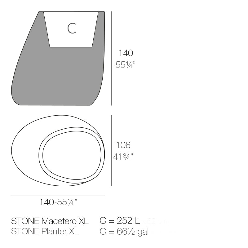 Stone Planter 140X105X140