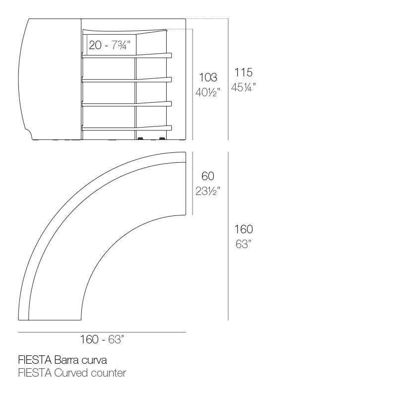 Fiesta Curved Bar