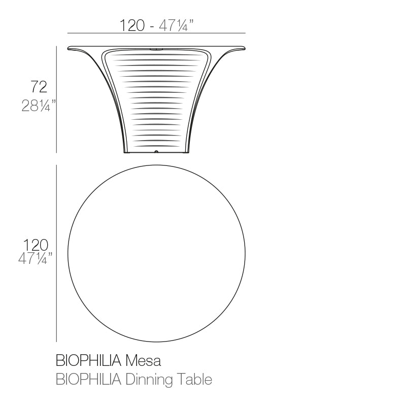 Biophilia Table Ø120X72